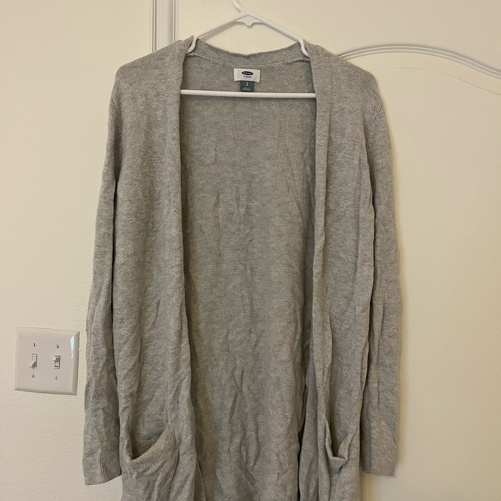 Old Navy Light Gray Cardigan Sweater